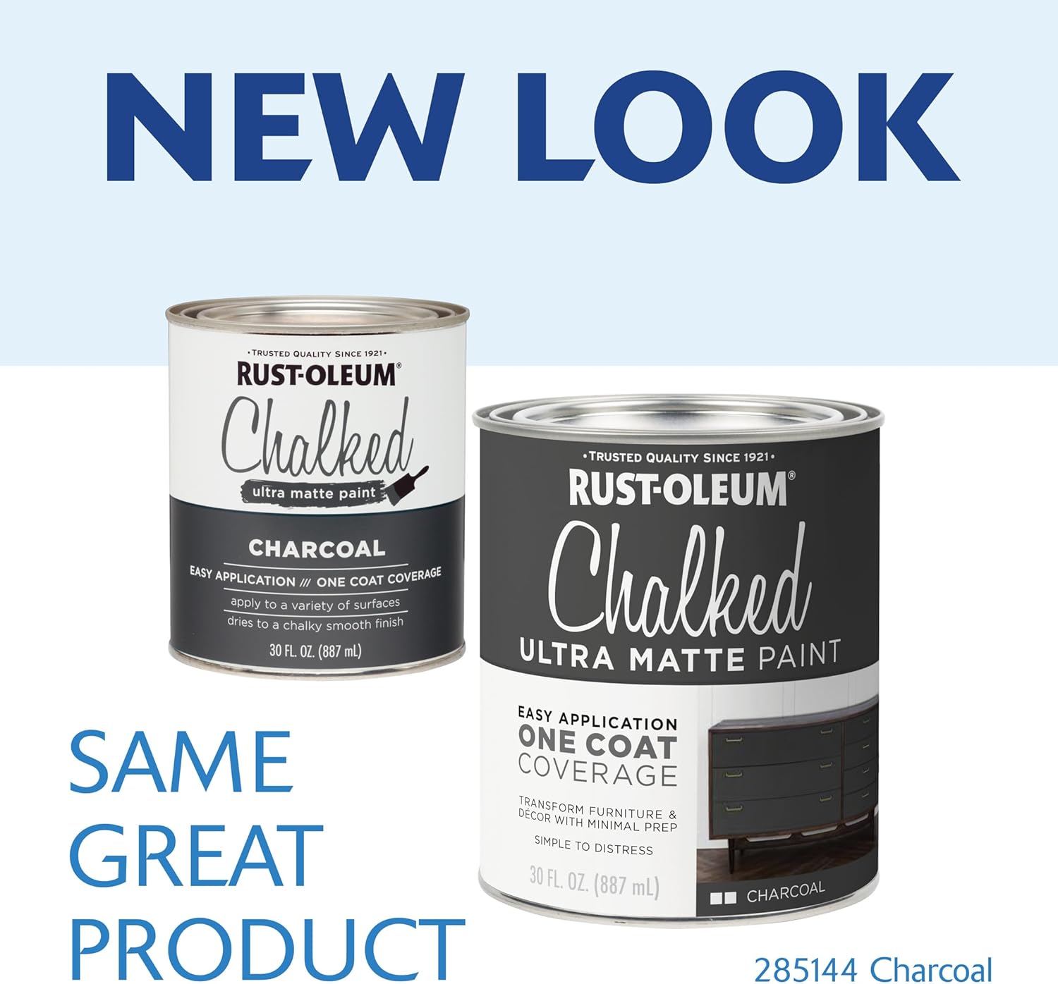 Rust-Oleum Charcoal Chalked All-in-One Ultra Matte Paint | One Coat Coverage | No Primer, 