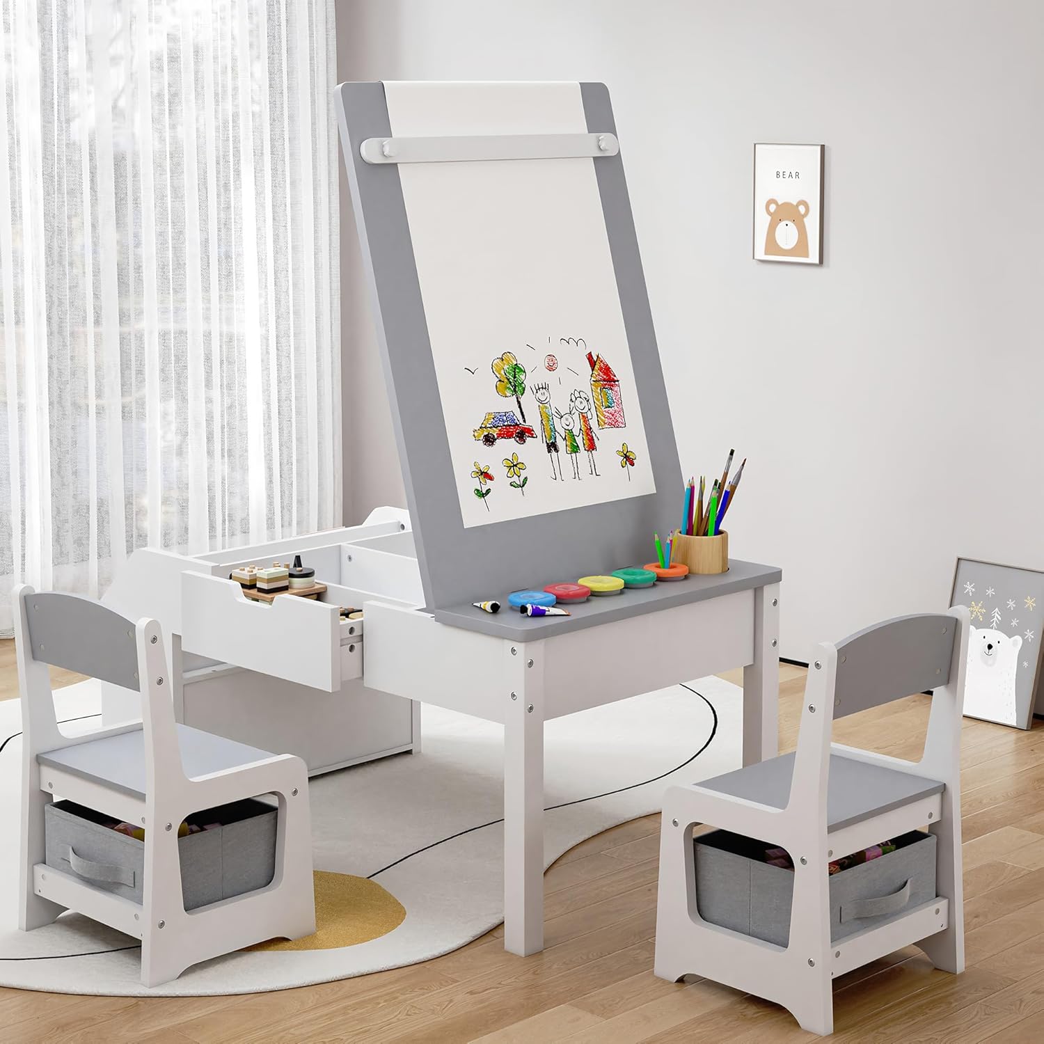 Chalkboard-Top Kids Activity Tables That Survive the Playroom Without Ghosting